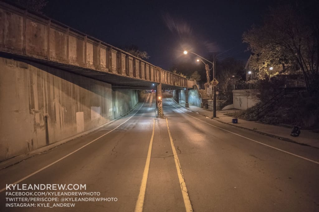 I stared at this bridge for years before I finally rode my bike there and took a picture of it.